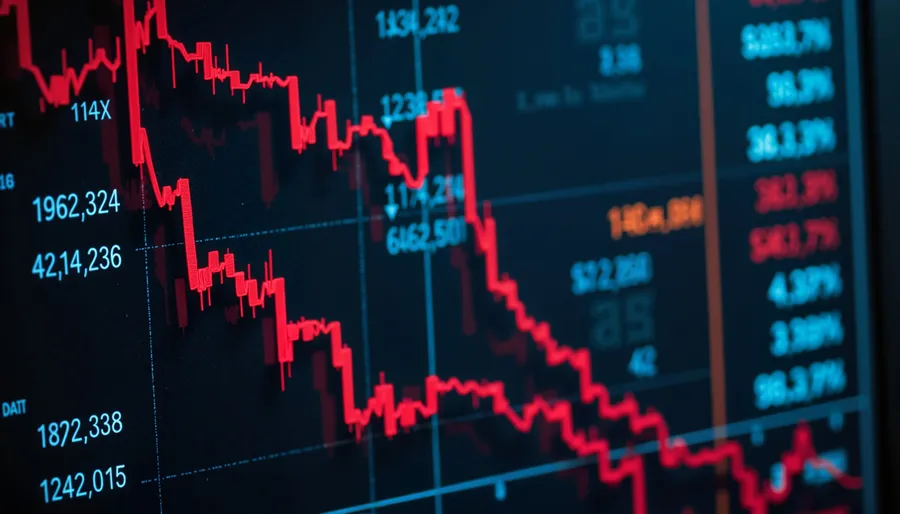 stock down graph